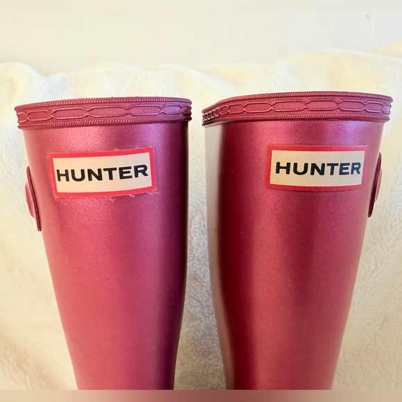 Hunter Big Kids Original Rain Boots - Fuschia Nebula - Picture 2 of 16